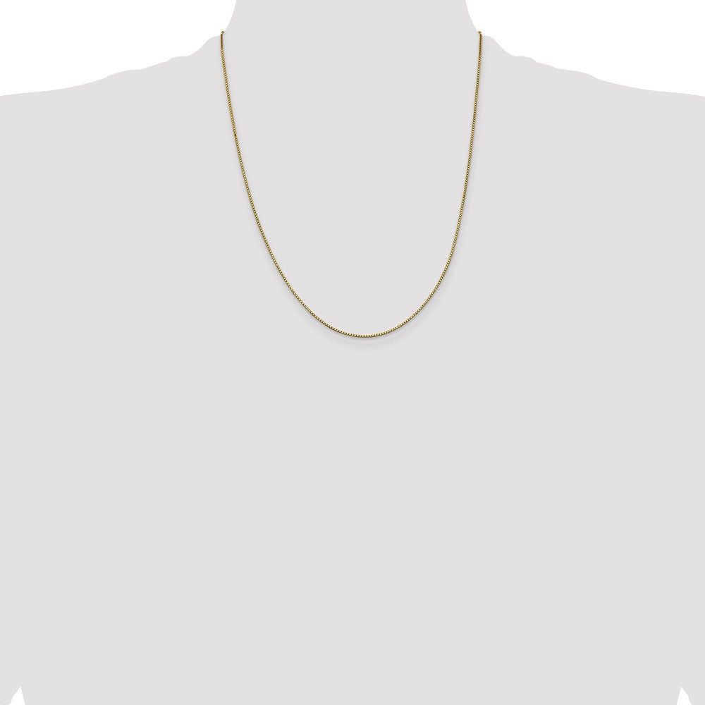 22 Inch 10K Yellow Gold .95mm Box Chain Necklace