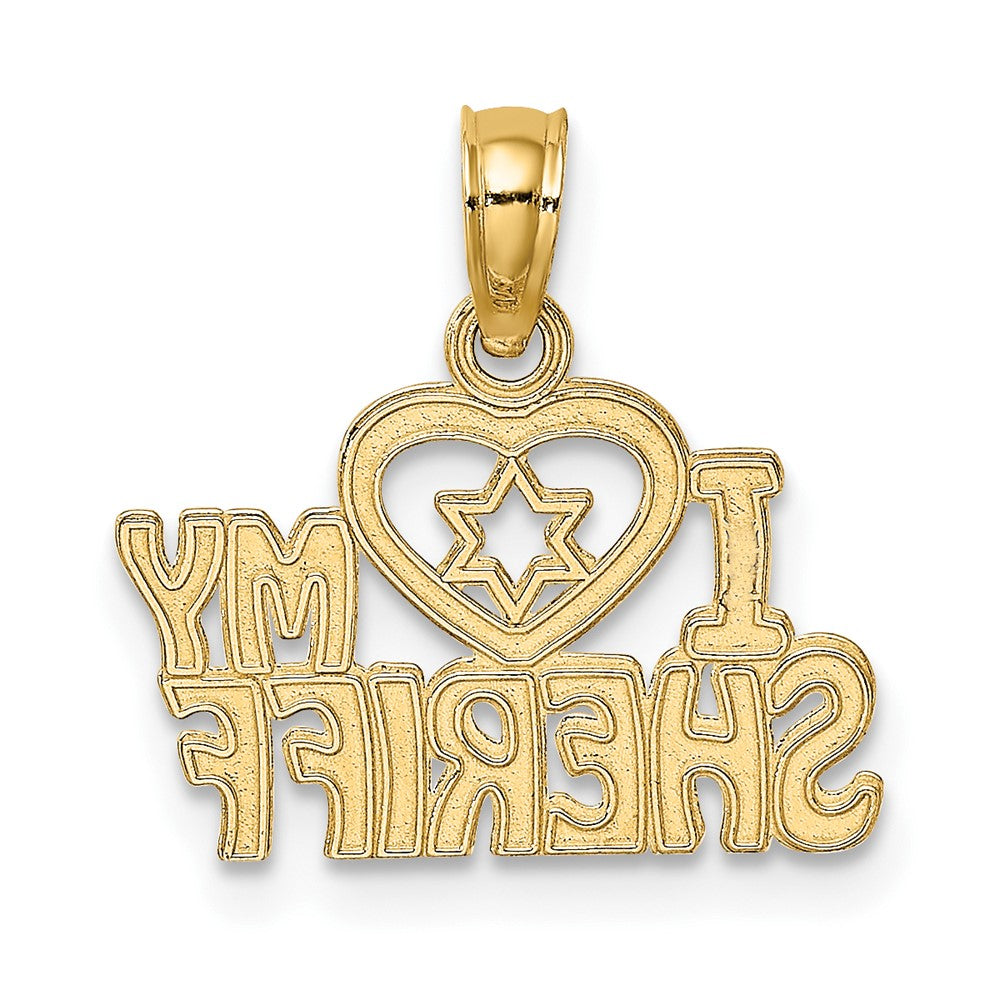 10K Yellow Gold 10K I Heart My Deputy Charm