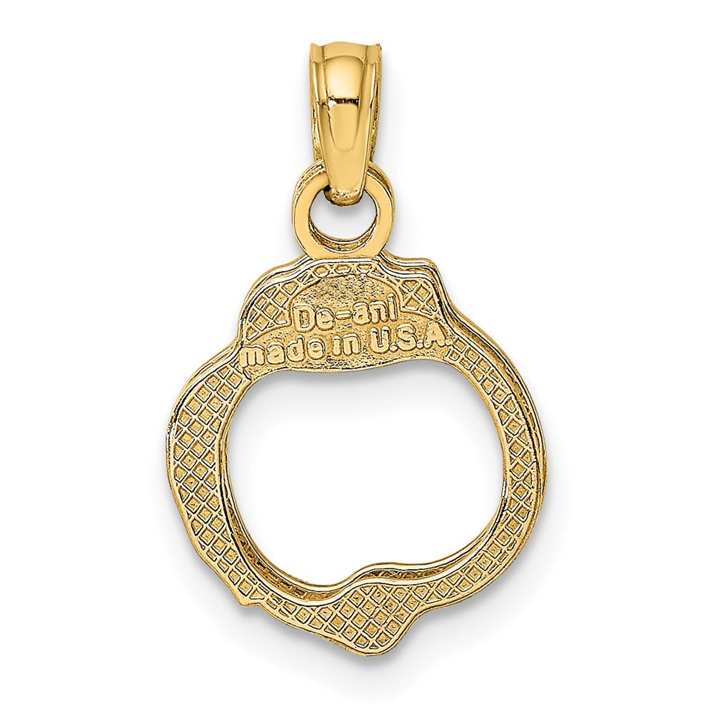 10K Yellow Gold 10K Moveable Handcuffs Charm