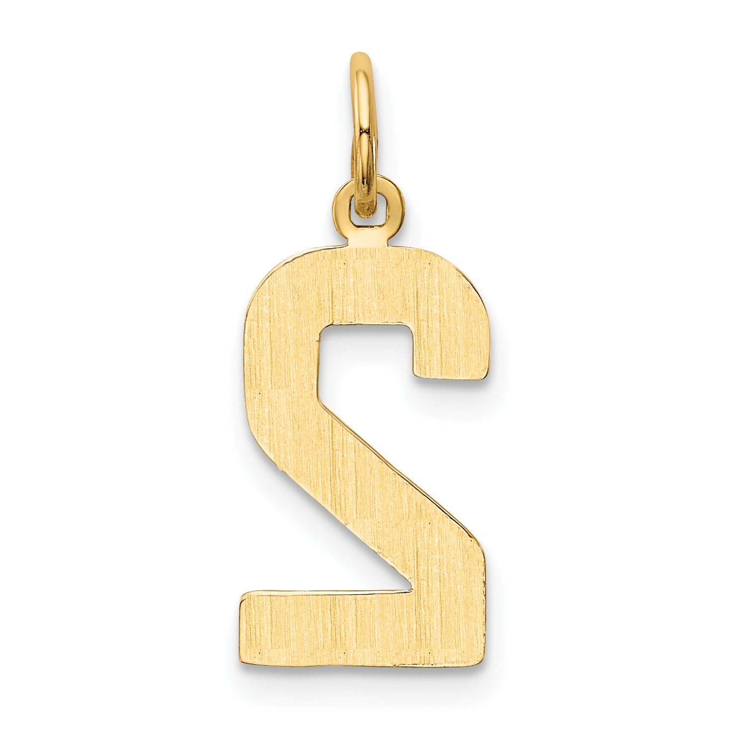 10K Yellow Gold Medium Polished Number 2 Charm