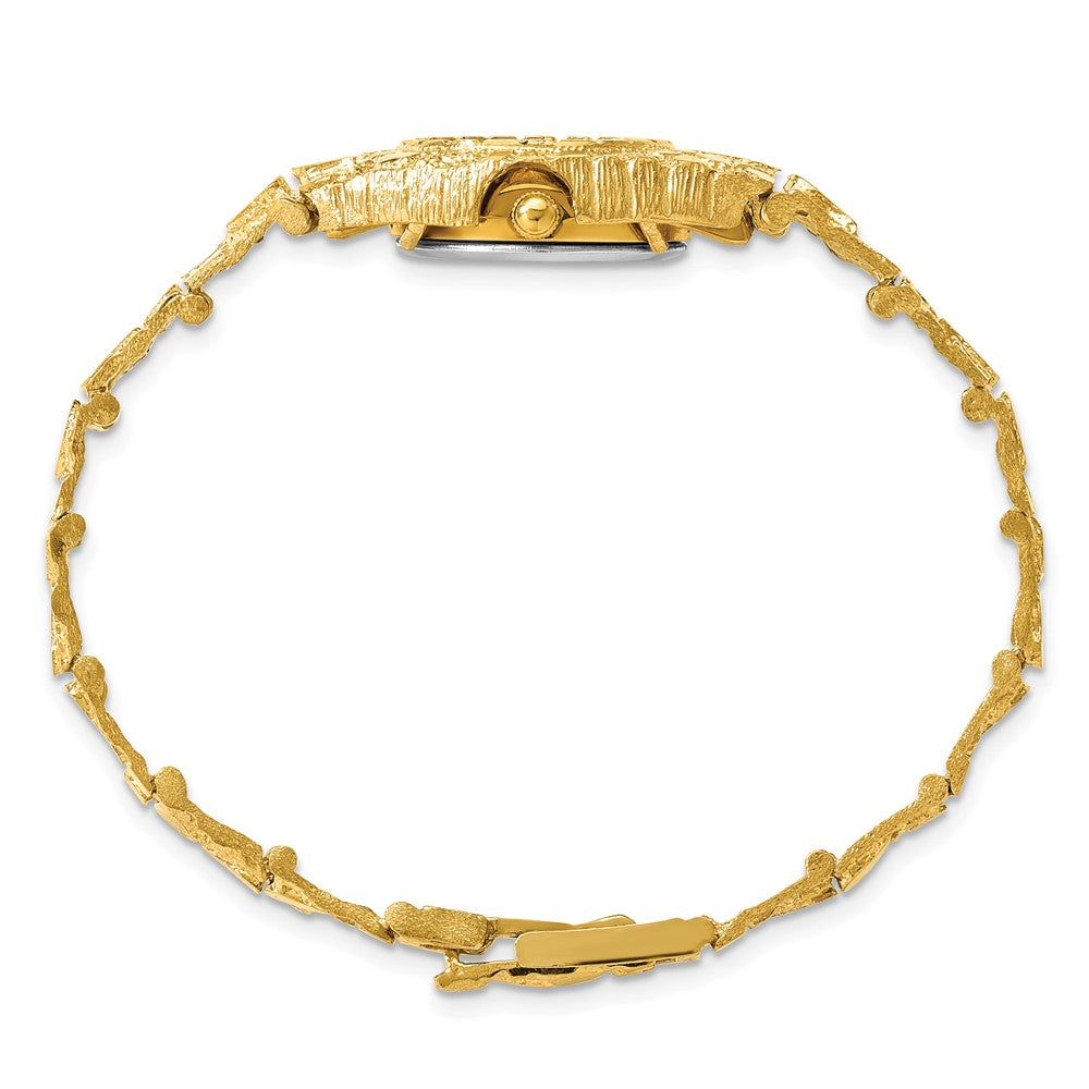 10K Yellow Gold Champagne 22mm Dial Nugget Watch