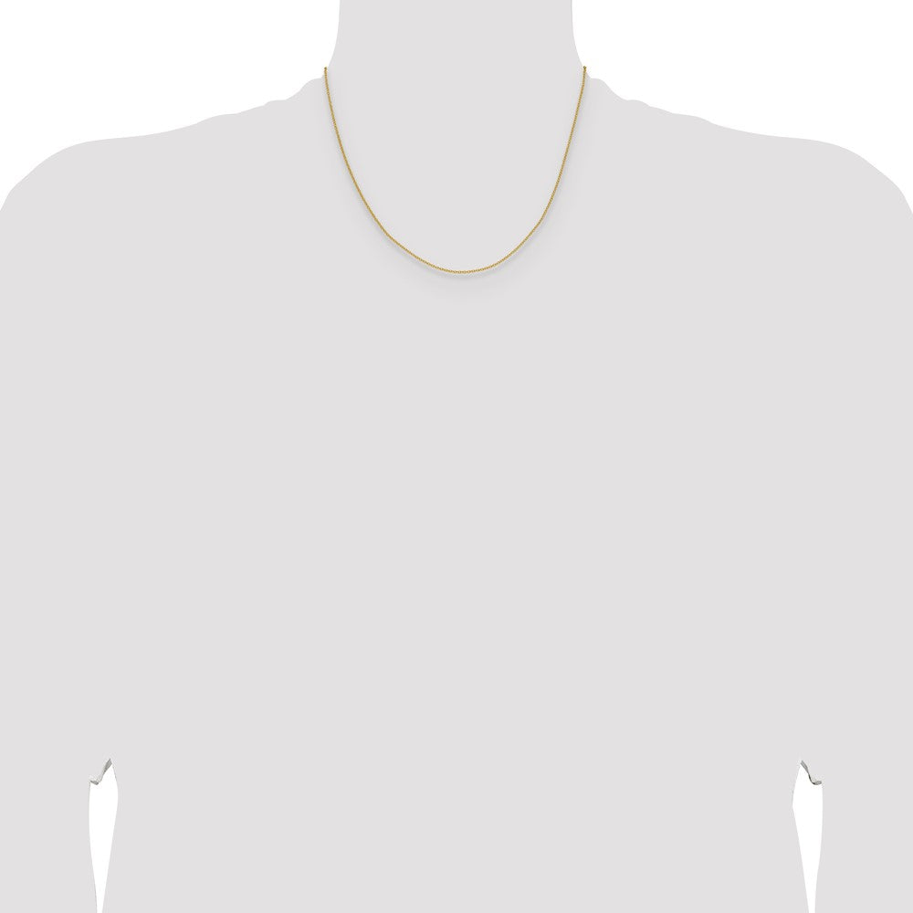 18 Inch 10K Yellow Gold 1.5mm Cable Chain Necklace