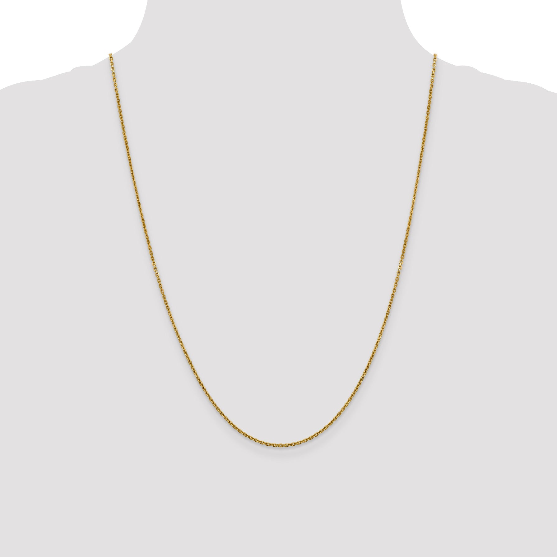 24 Inch 14K 1.5mm D/C Rolo Chain Necklace