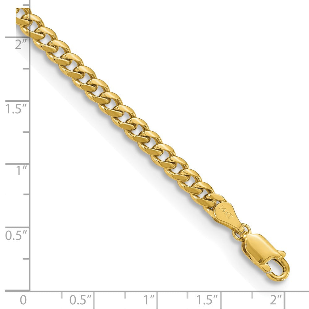 8 Inch 14K Yellow Gold 4.25mm Solid Miami Cuban Chain Bracelet