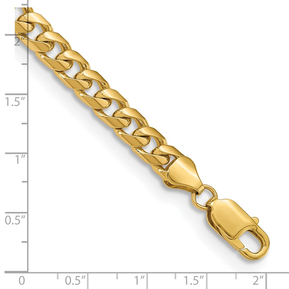 9 Inch 14K Yellow Gold 6.25mm Solid Miami Cuban Chain Bracelet