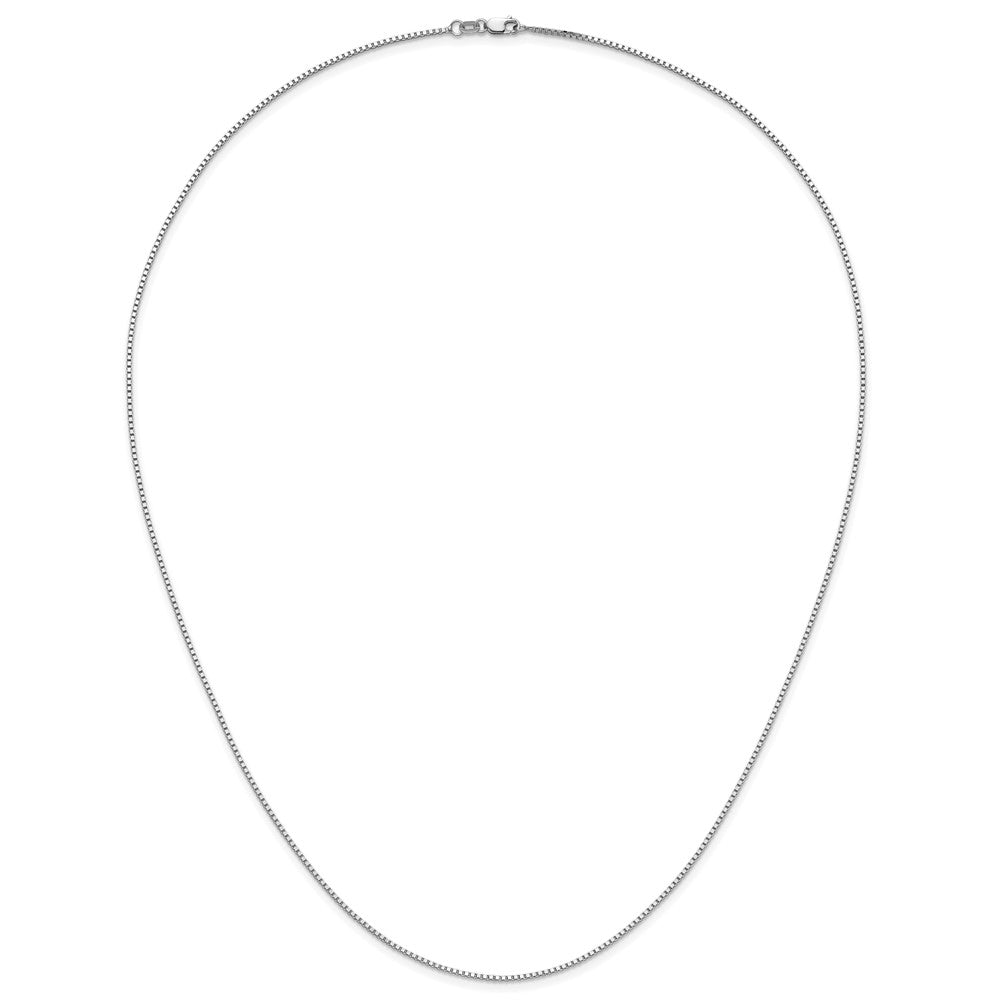 24 Inch 14K White Gold 1.10mm Box Chain Necklace
