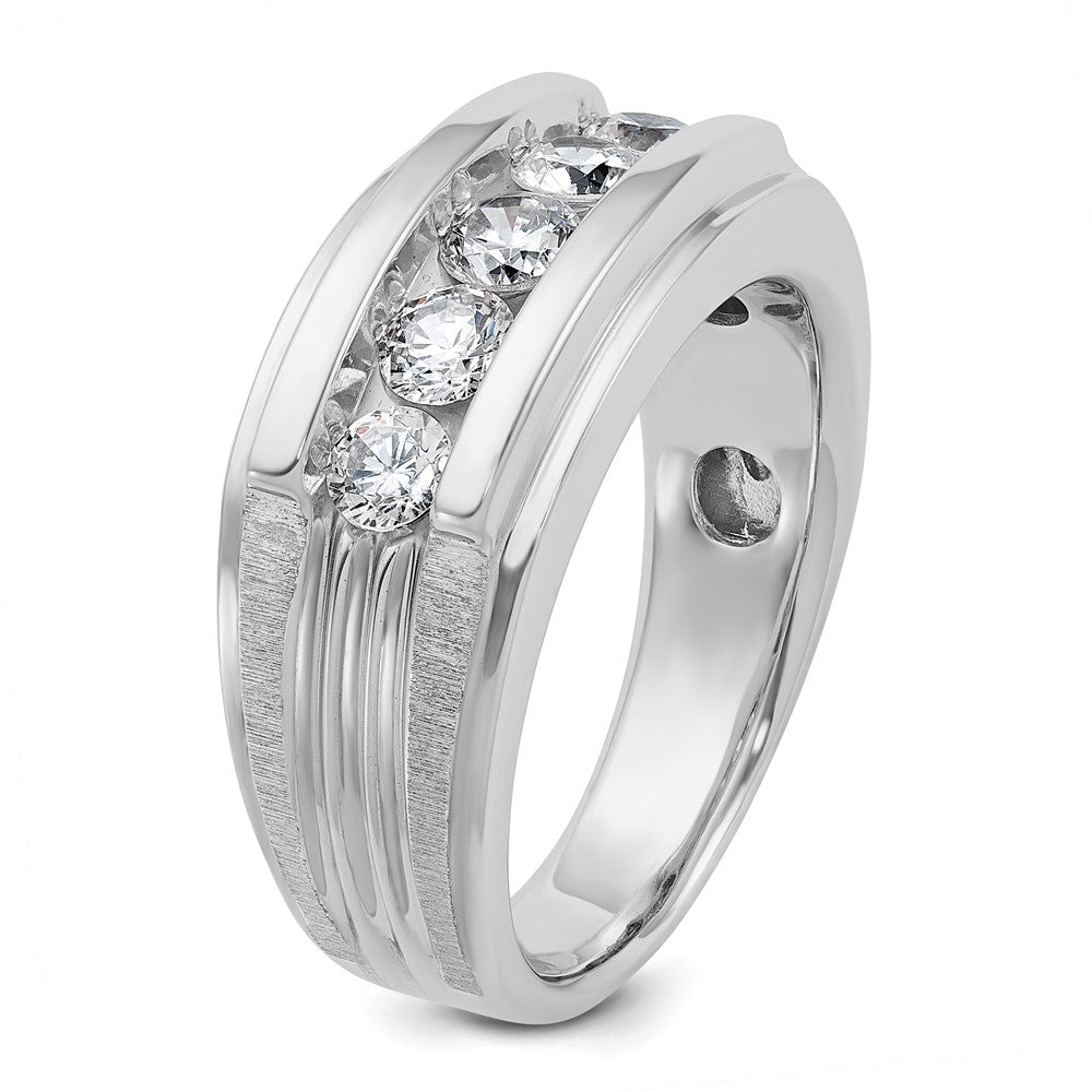 14k White Gold 1 Ct. Lab Grown Diamond VS/SI+ G+ Men's Ring