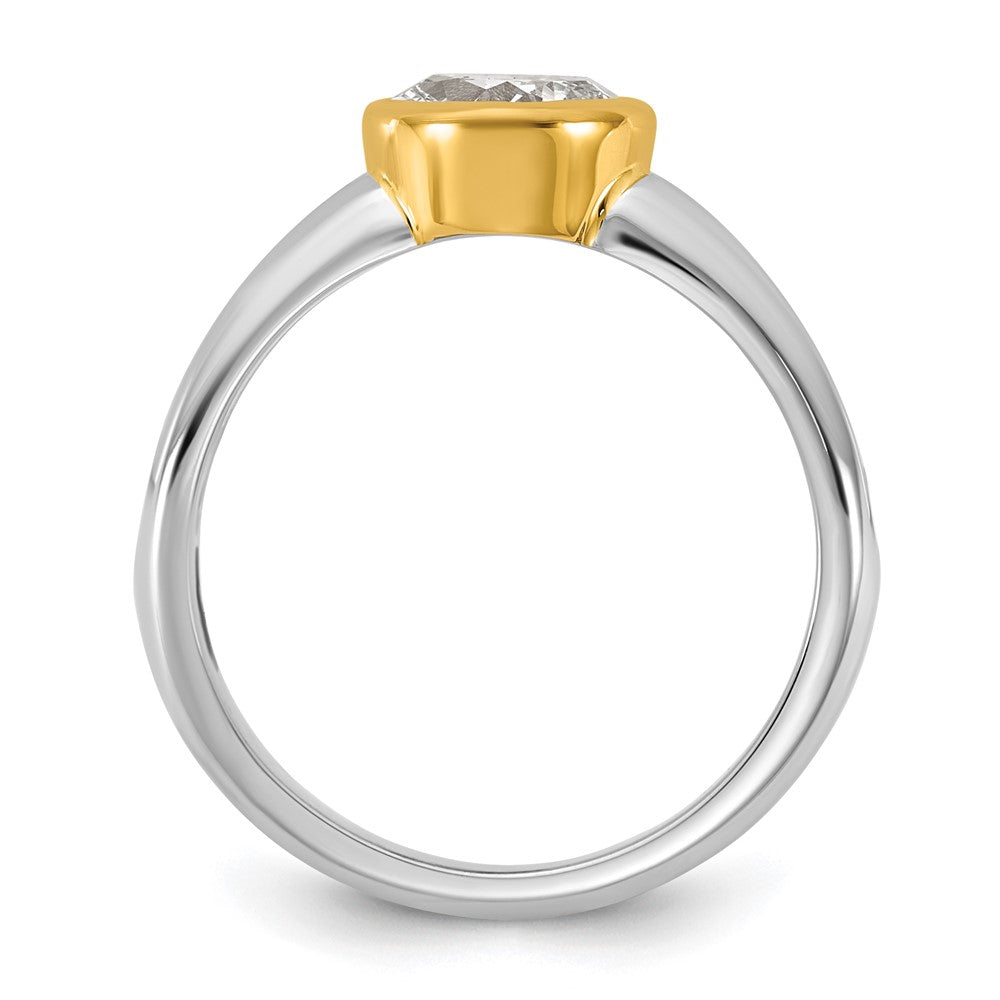 14K Two Tone Ibgoodman 1 Carat Lab Grown Diamond Vs/Si+ G+ Complete Ladies Wedding Band