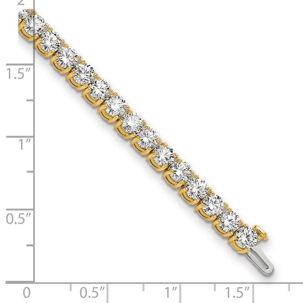 14k Yellow Gold 10 Ct. Lab Grown Diamond VS/SI+ G+ Tennis Bracelet
