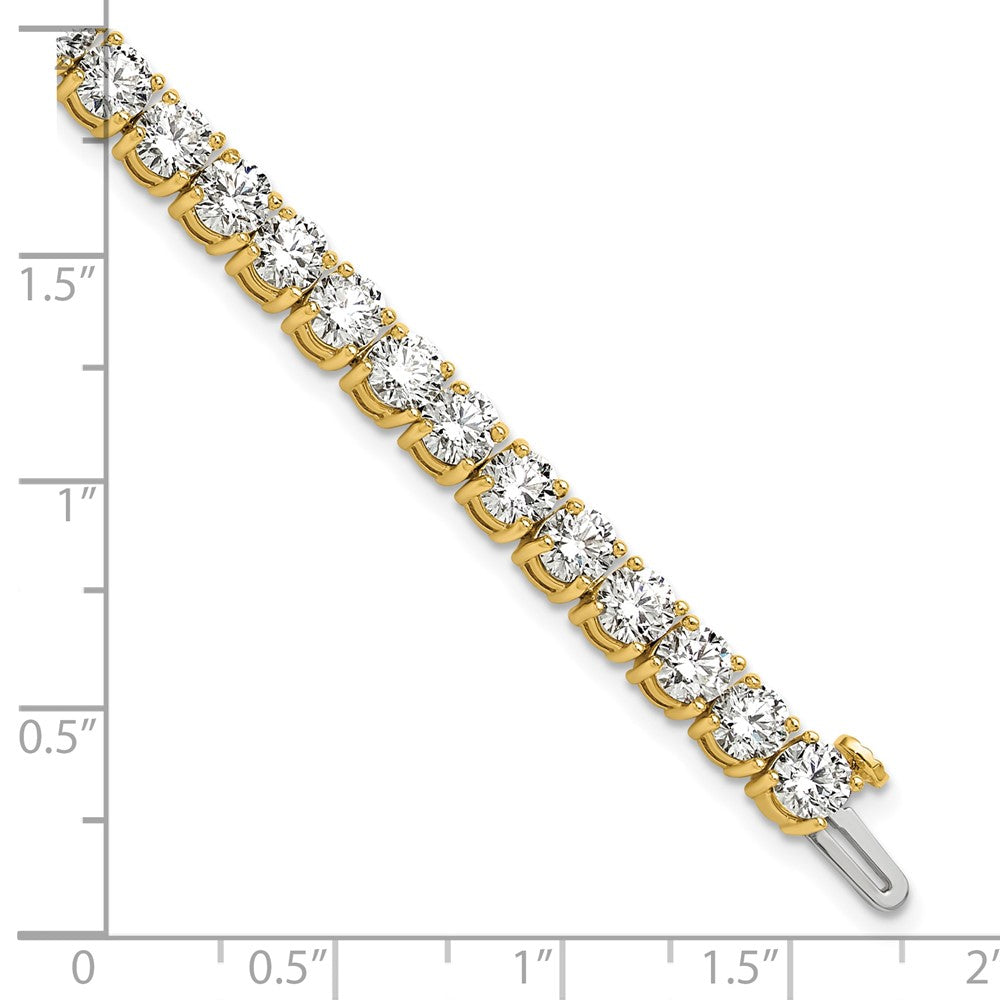 14k Yellow Gold 12 1/2 Ct. Lab Grown Diamond VS/SI+ G+ Tennis Bracelet