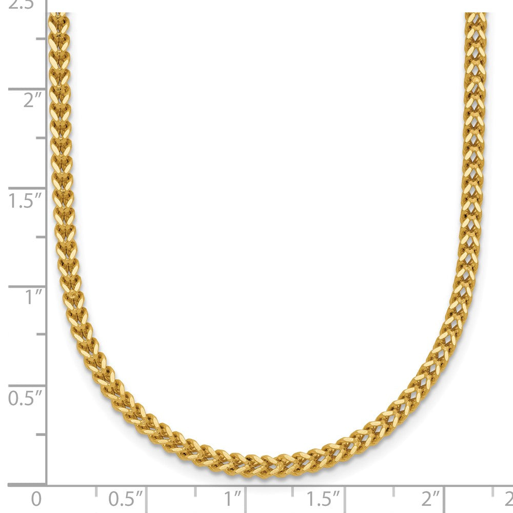 14K Yellow Gold 26 Inch 2mm Franco With Lobster Clasp Chain Necklace