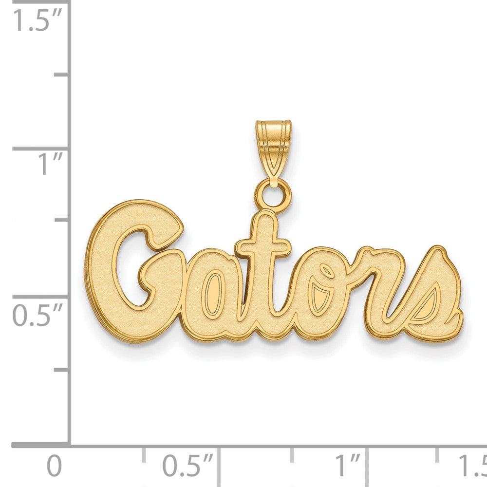 10K Yellow Gold Logoart University Of Florida Gators Script Small Pendant