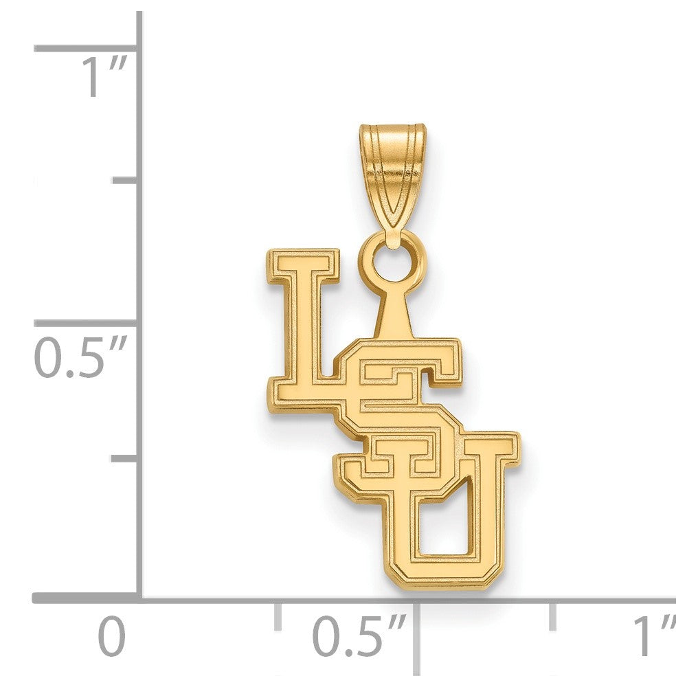 10K Yellow Gold Logoart Louisiana State University L S U Small Pendant