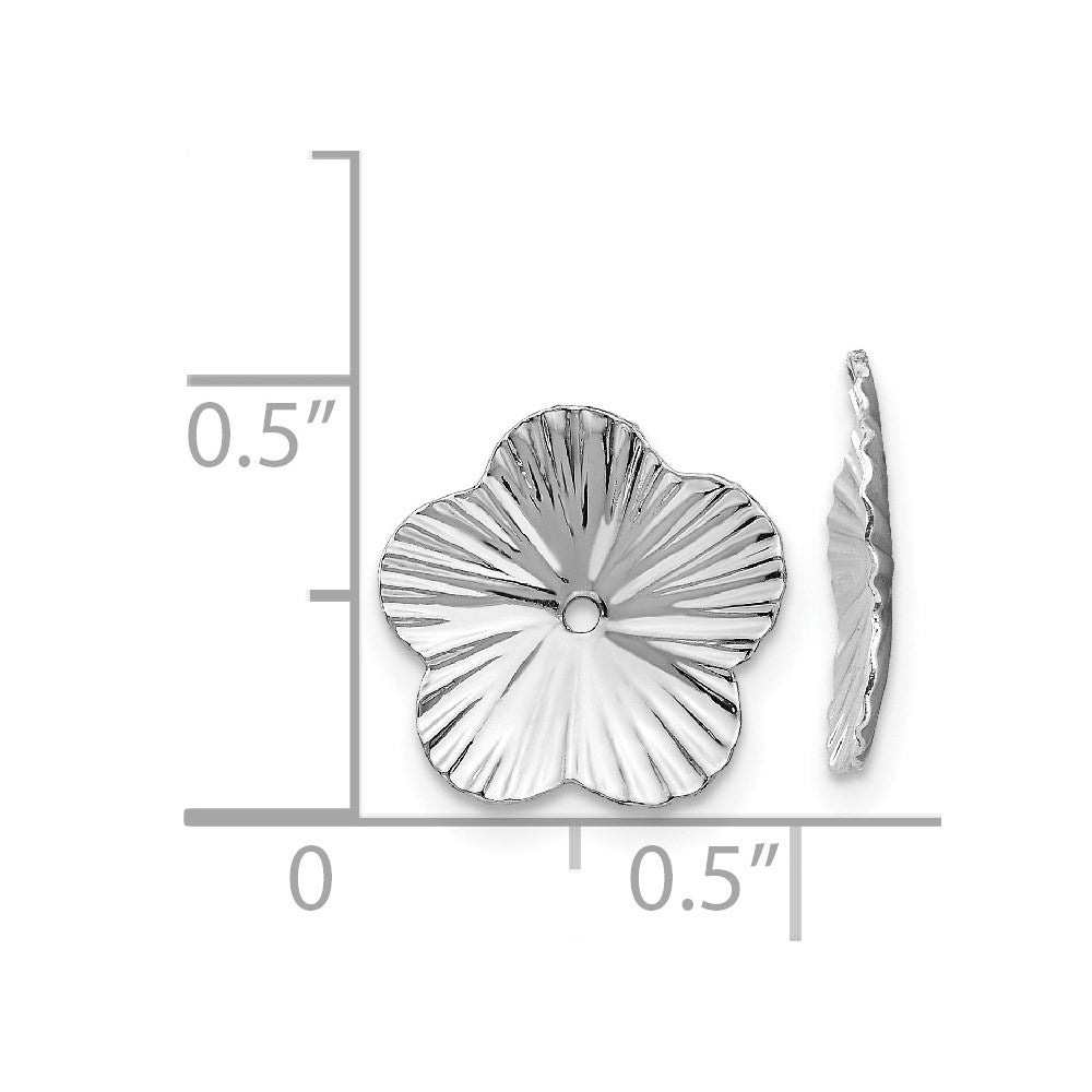 14K White Gold Fancy Earring Jackets