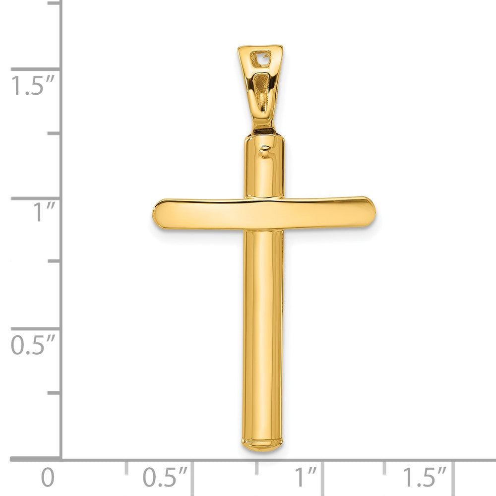 14K Yellow Gold Polished Cross Pendant
