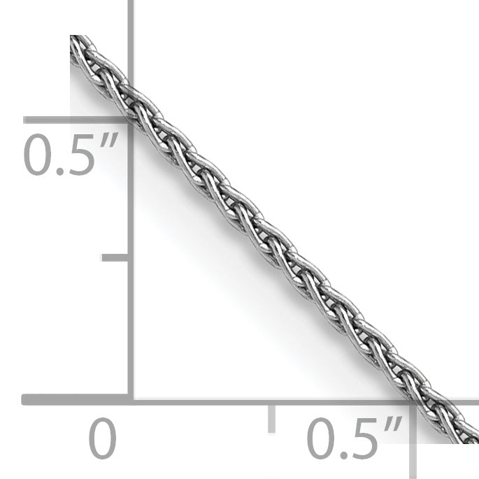 14K White Gold 14 Inch 1.5mm Parisian Wheat With Lobster Clasp Chain Necklace