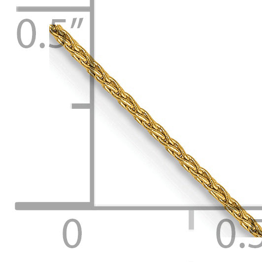 14K Yellow Gold 14 Inch 1mm Parisian Wheat With Lobster Clasp Chain Necklace