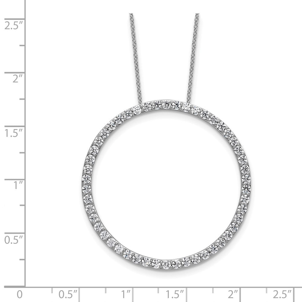 14K White Gold True Origin 2 Carat Lab Grown Diamond Vs Def 18 Inch Eternity Pendant Necklace