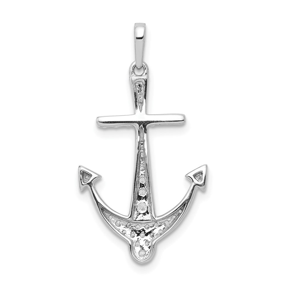 14k White Gold 1/4 Ct. Lab Grown Diamond VS/SI+ G+ Anchor Pendant