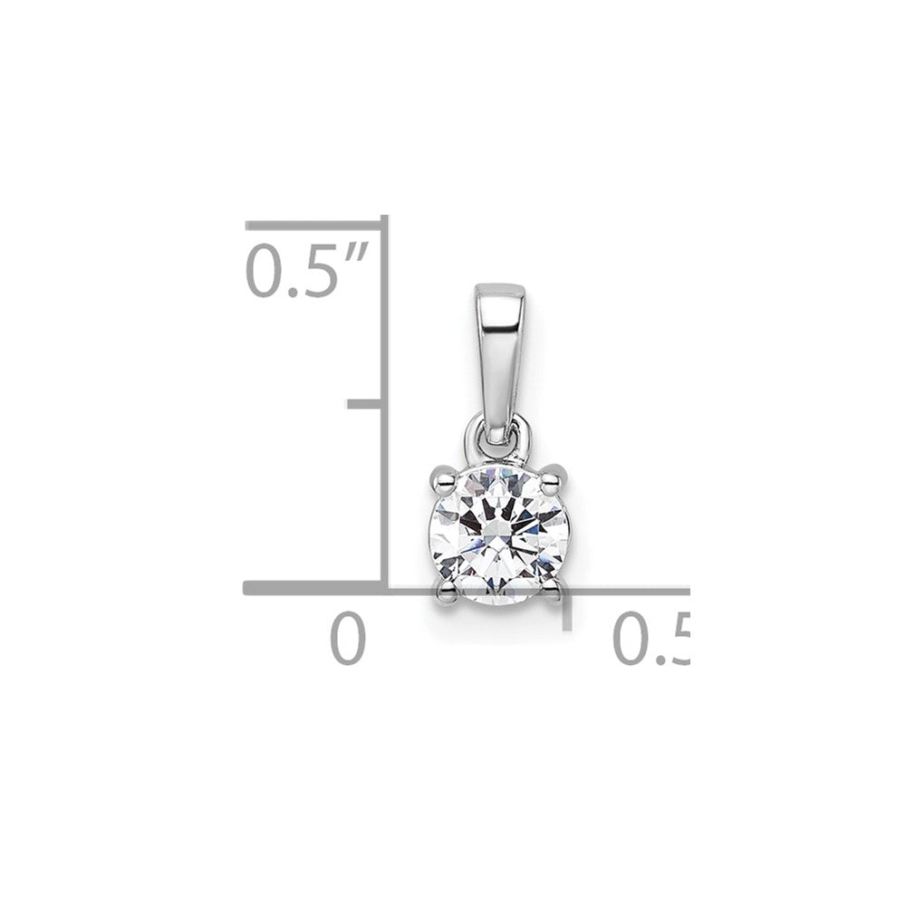 14k White Gold 1/2 Ct. Lab Grown Diamond VS/SI+ G+ Complete Pendant