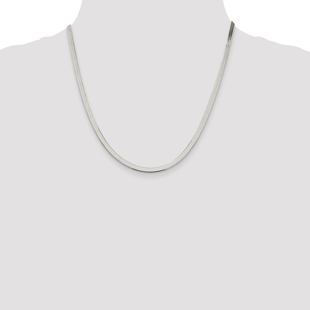 20 Inch Sterling Silver 3.5mm Magic Herringbone Chain Necklace