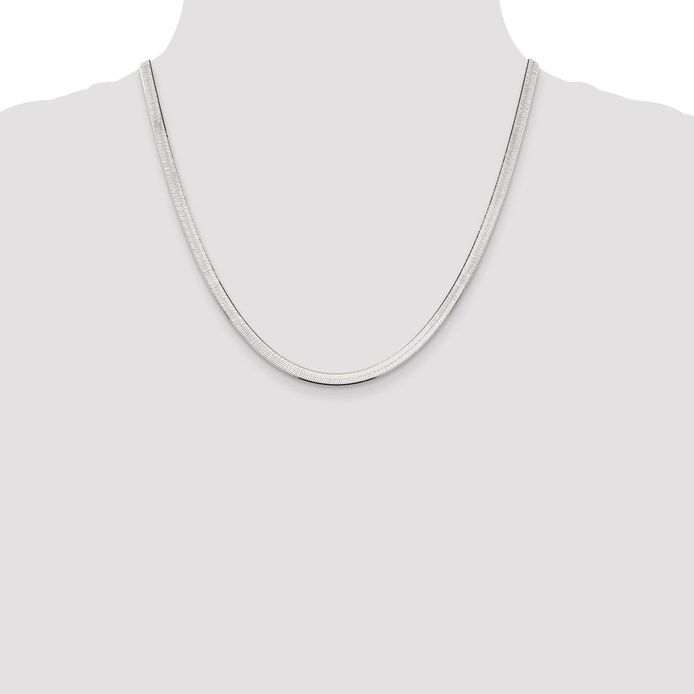 20 Inch Sterling Silver 4.5mm Magic Herringbone Chain Necklace
