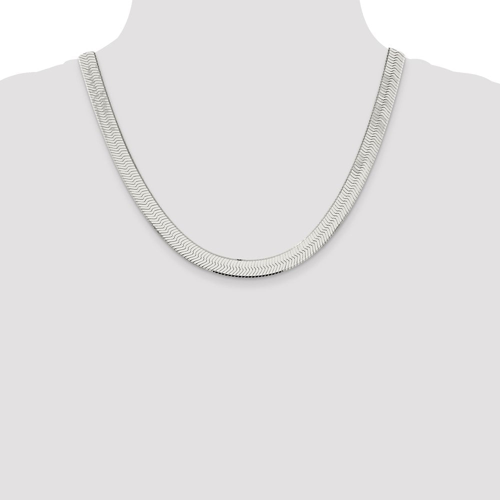 20 Inch Sterling Silver 8.75mm Magic Herringbone Chain Necklace