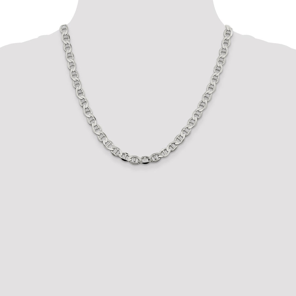 20 Inch Sterling Silver 8.9mm Flat Anchor Chain Necklace