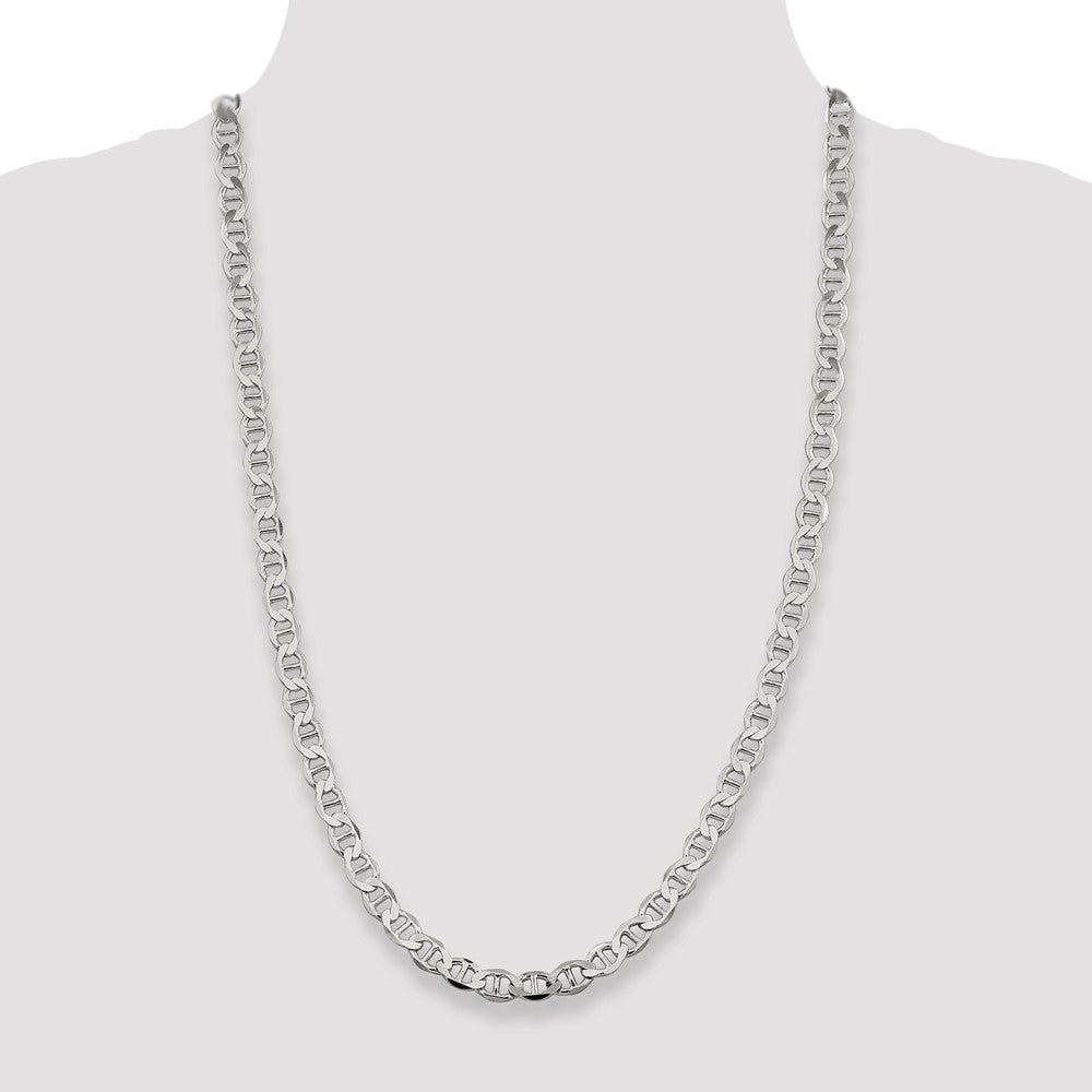 26 Inch Sterling Silver 8.9mm Flat Anchor Chain Necklace
