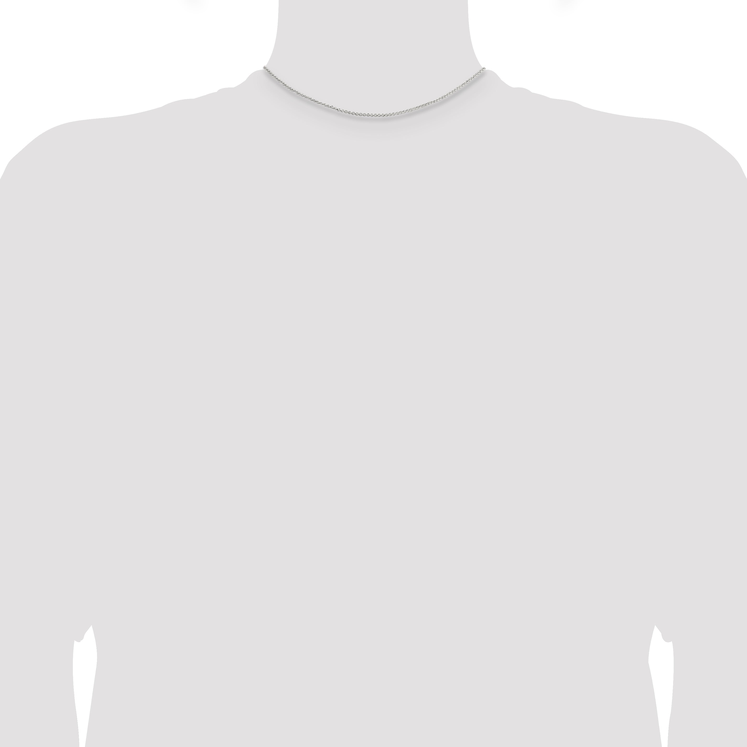 14 Inch Sterling Silver 1.4mm Diamond-Cut Rolo Chain Necklace