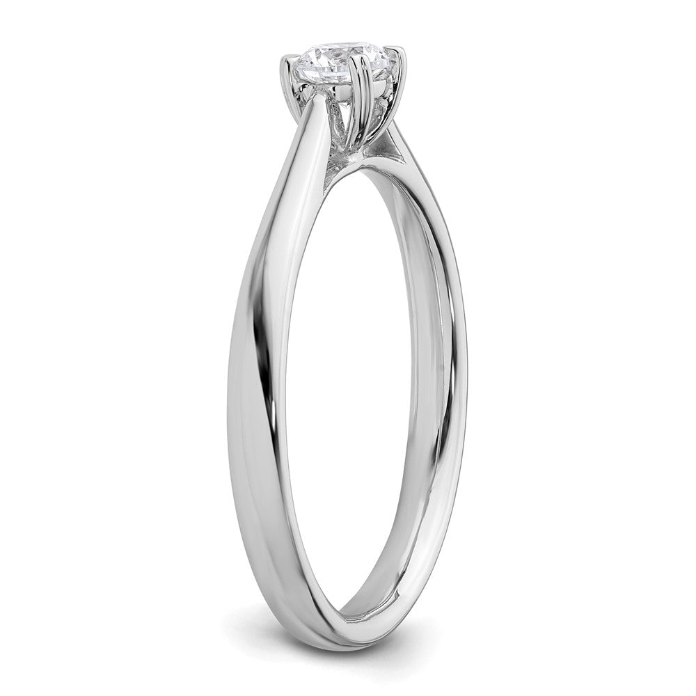 14K White Gold True Origin 1/4 Carat Lab Grown Diamond Vs+ F+ Round Solitaire Engagement Ring