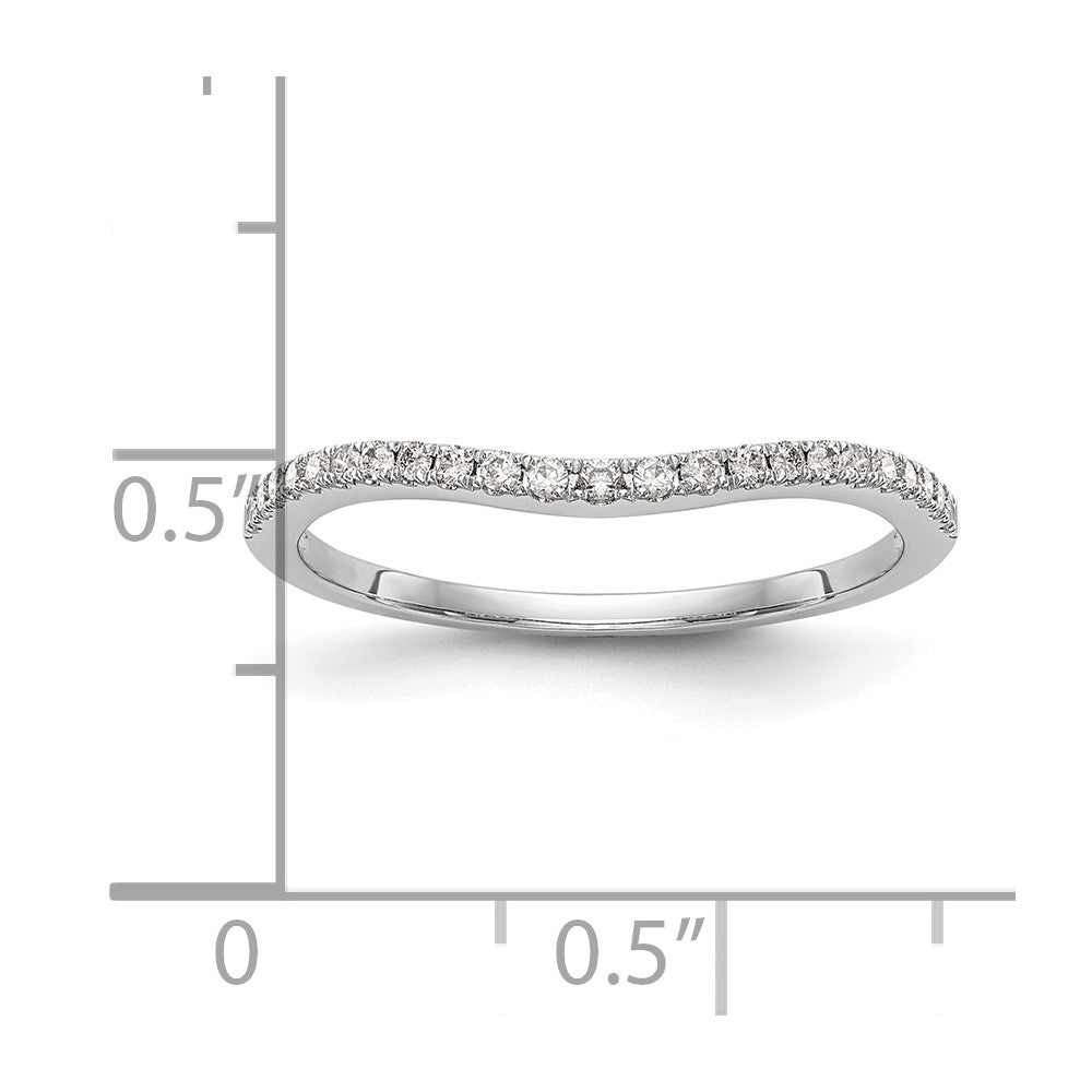 14k White Gold 1/8 Ct. Lab Grown Diamond VS/SI+ G+ Wedding Band Ring