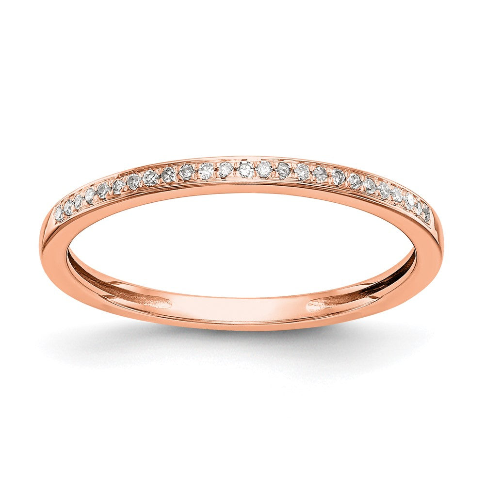 14K Rose Gold Set Of 2 Diamond Wedding Band