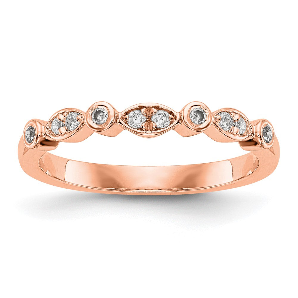 14K Rose Gold Diamond Wedding Band