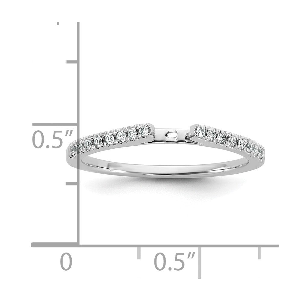 14k White Gold 1/10 Ct. Lab Grown Diamond VS/SI+ G+ Semi Mount Peg Set Engagement Ring