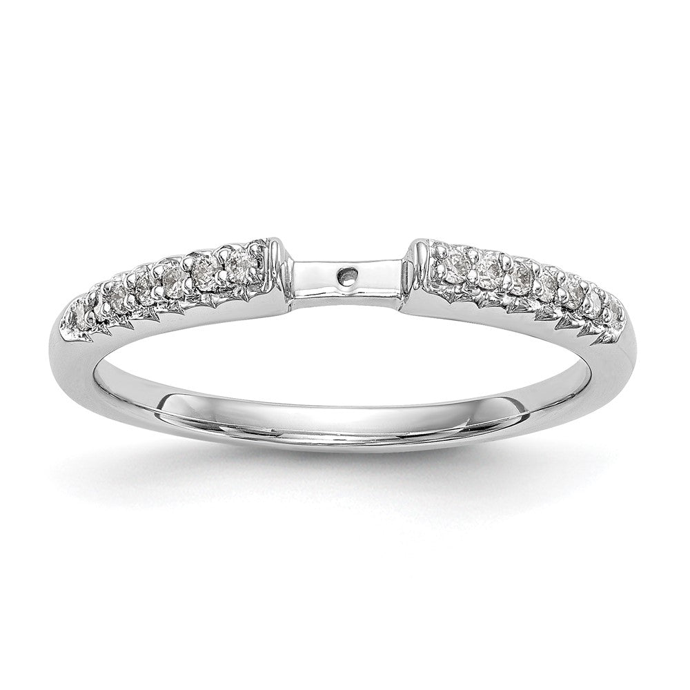 10K White Gold Diamond Peg Set Semi Mount Engagement Ring