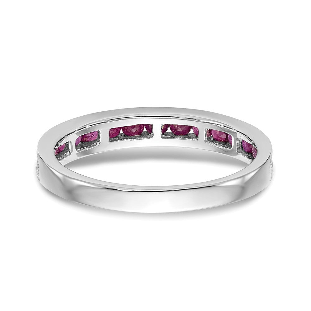 10K White Gold Ruby Band