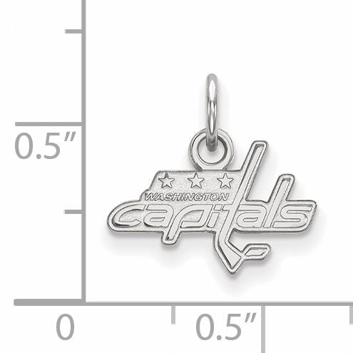 10K White Gold Nhl Logoart Washington Capitals Extra Small Pendant