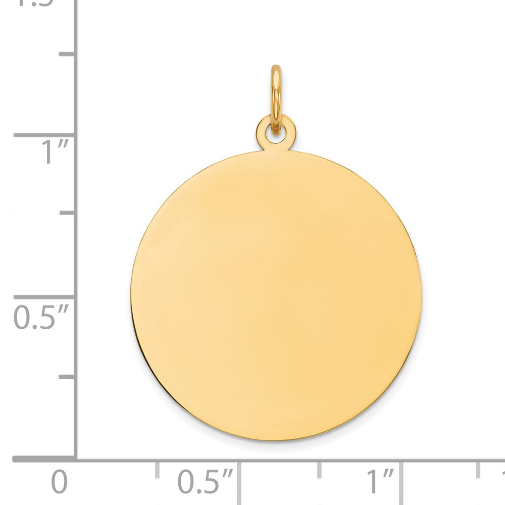 10K Yellow Gold Round Disc Charm