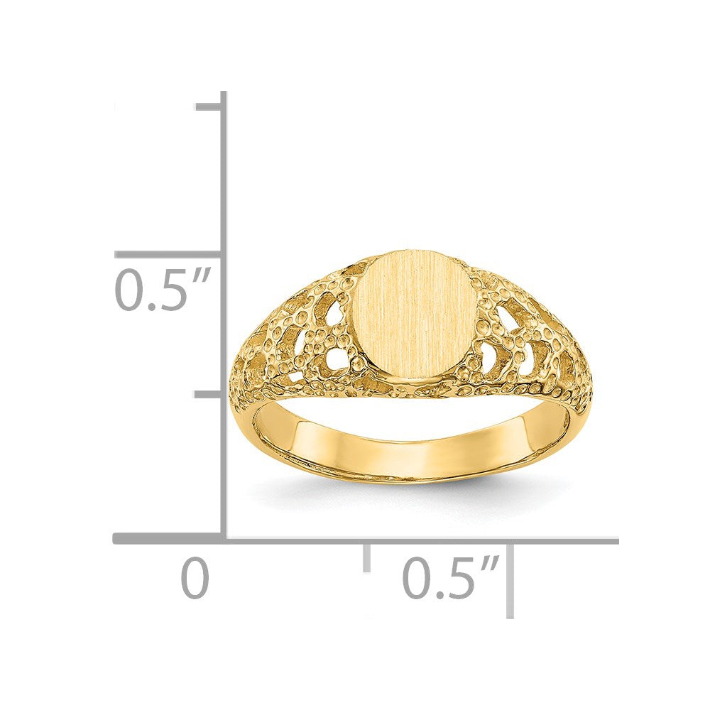 14K Yellow Gold Signet Ring
