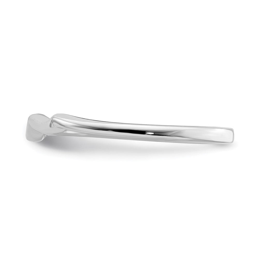 14K White Gold Contoured Band