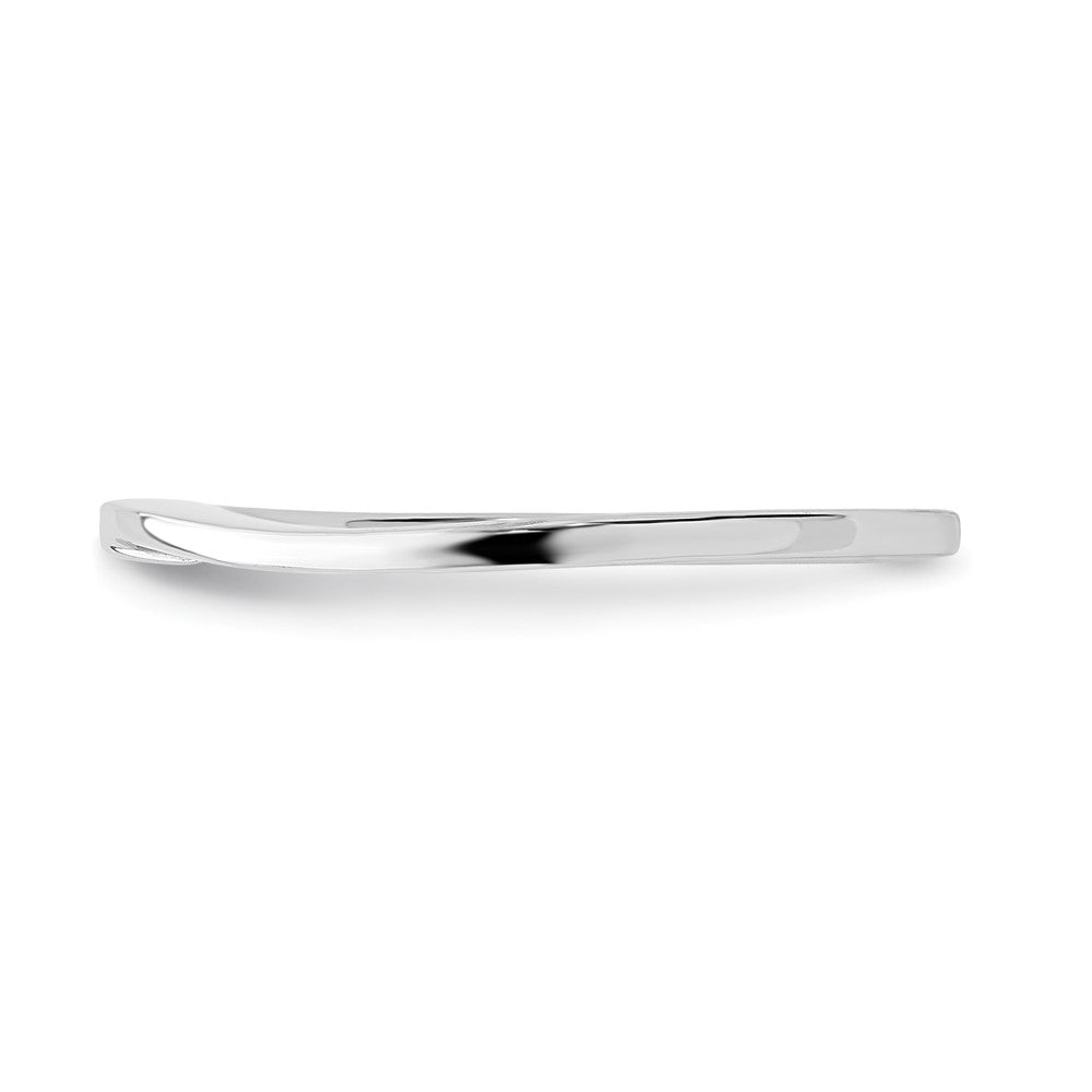 14K White Gold Contoured Band