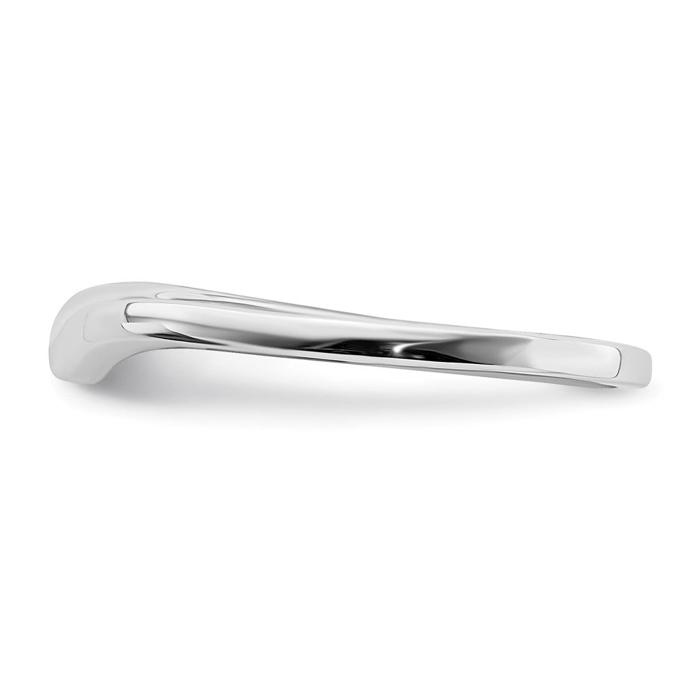 14K White Gold Contoured Band