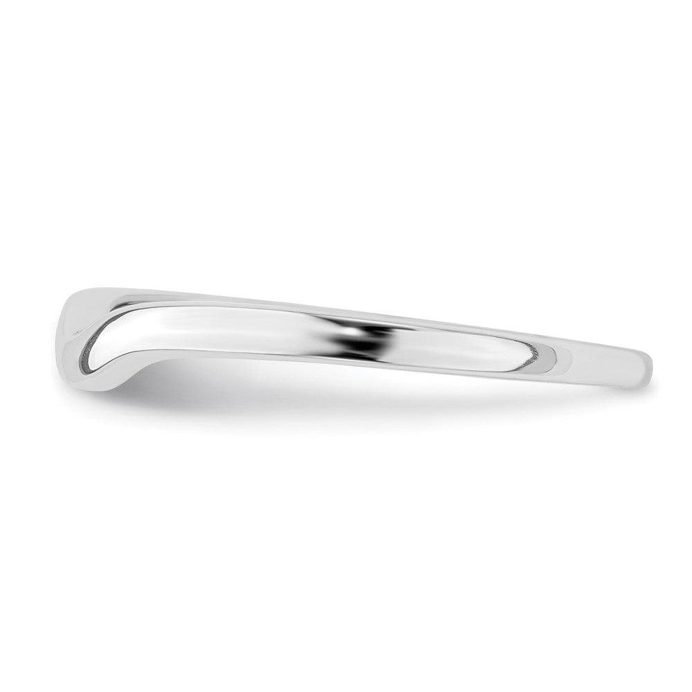 14K White Gold Contoured Band