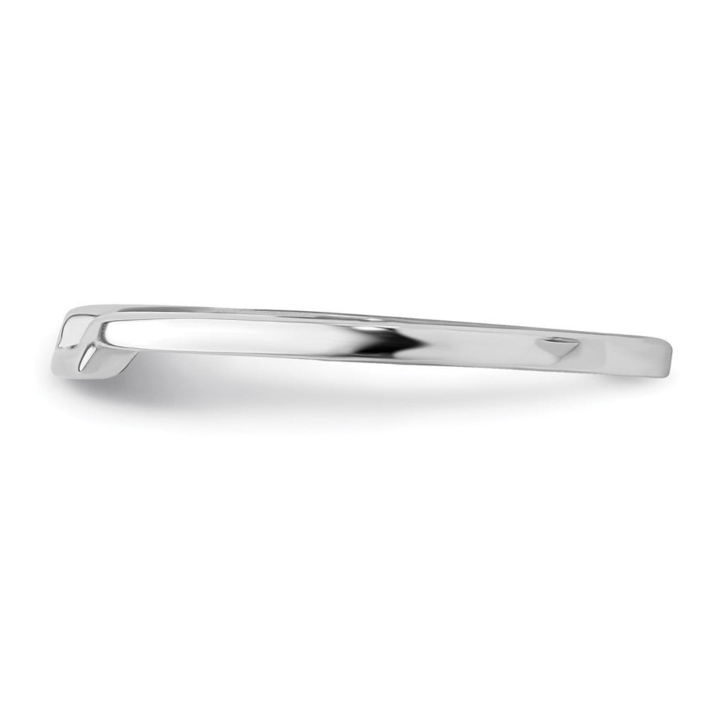 14K White Gold Contoured Band