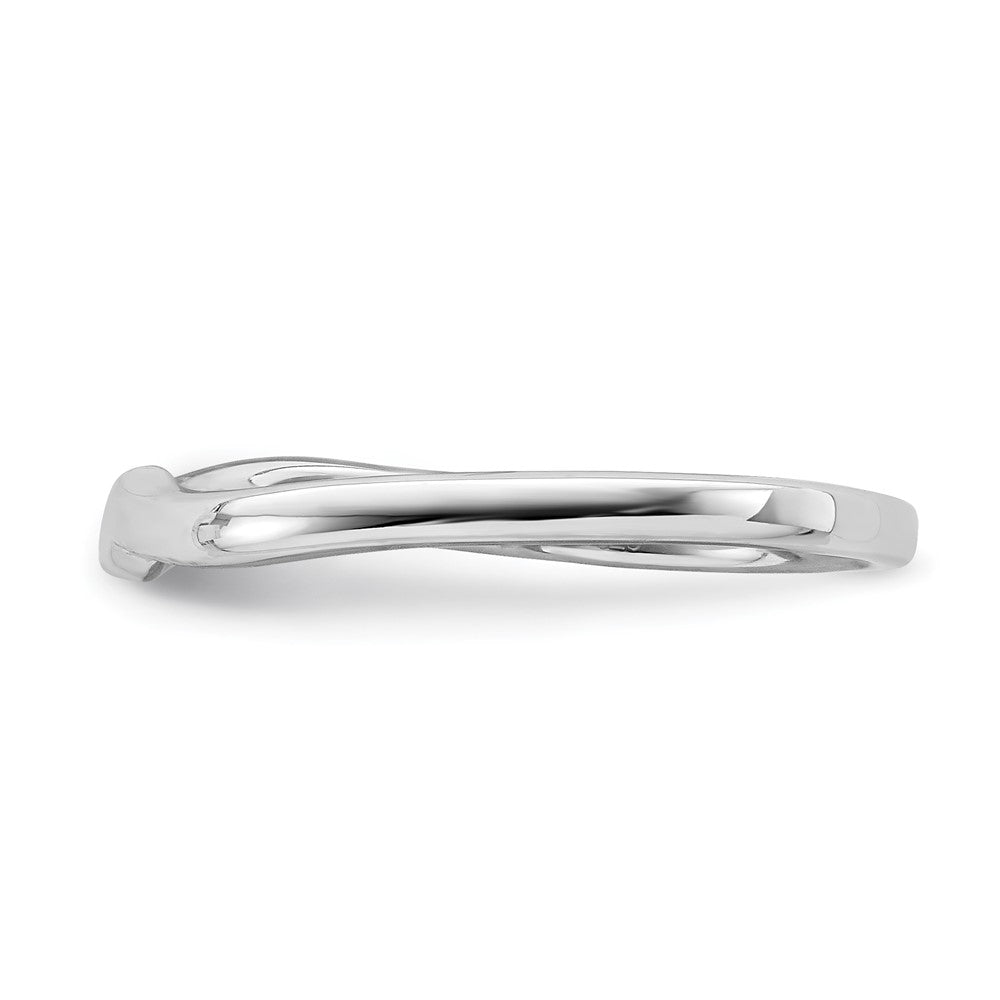 14k White Gold Contoured Band