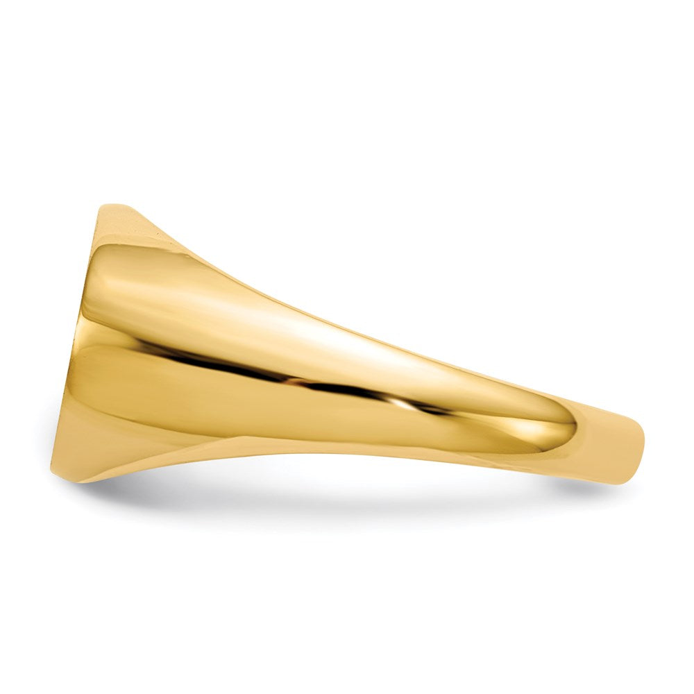 14K Yellow Gold 11.0x16.5mm Closed Back Men's Signet Ring