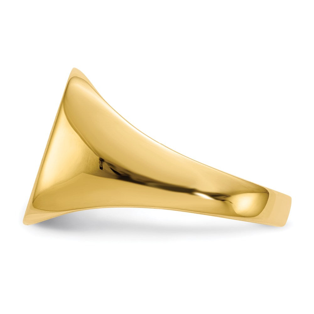 14K Yellow Gold 15.0x13.5mm Closed Back Men's Signet Ring