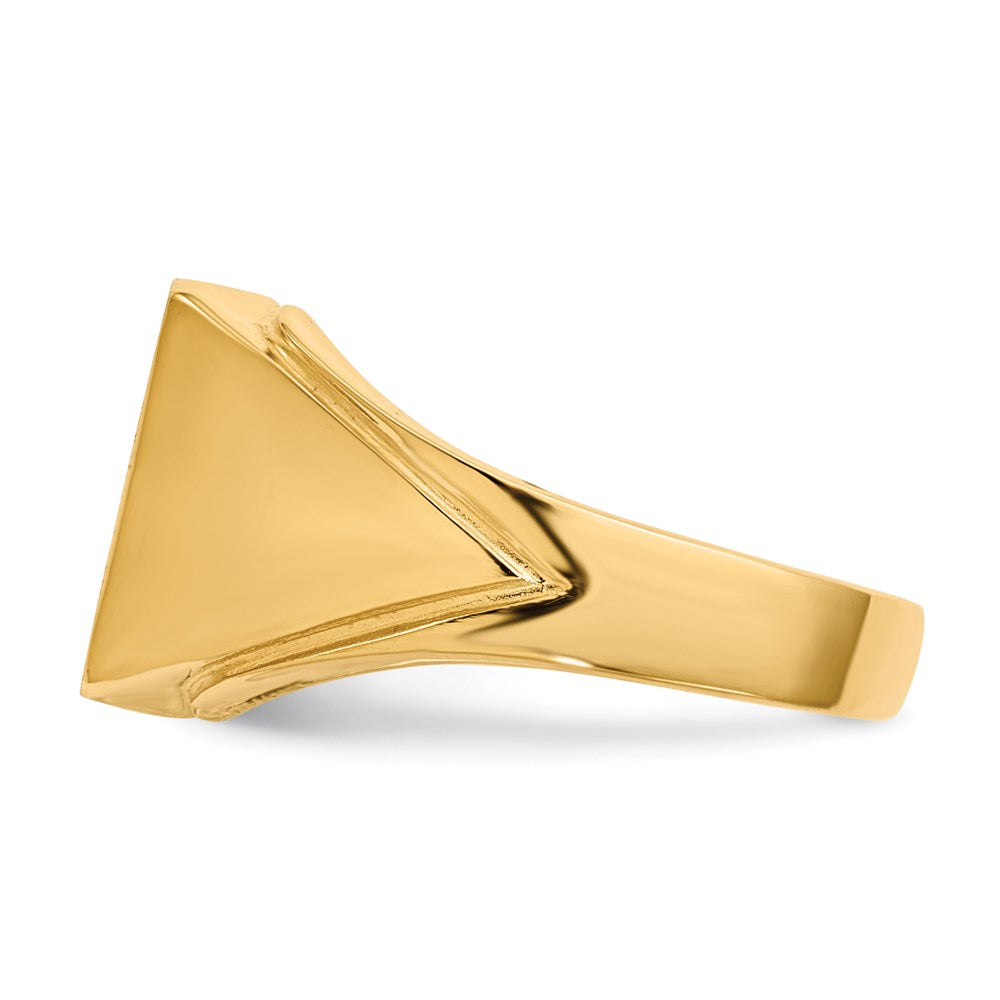 14K Yellow Gold 12.0x12.0mm Open Back Men's Signet Ring