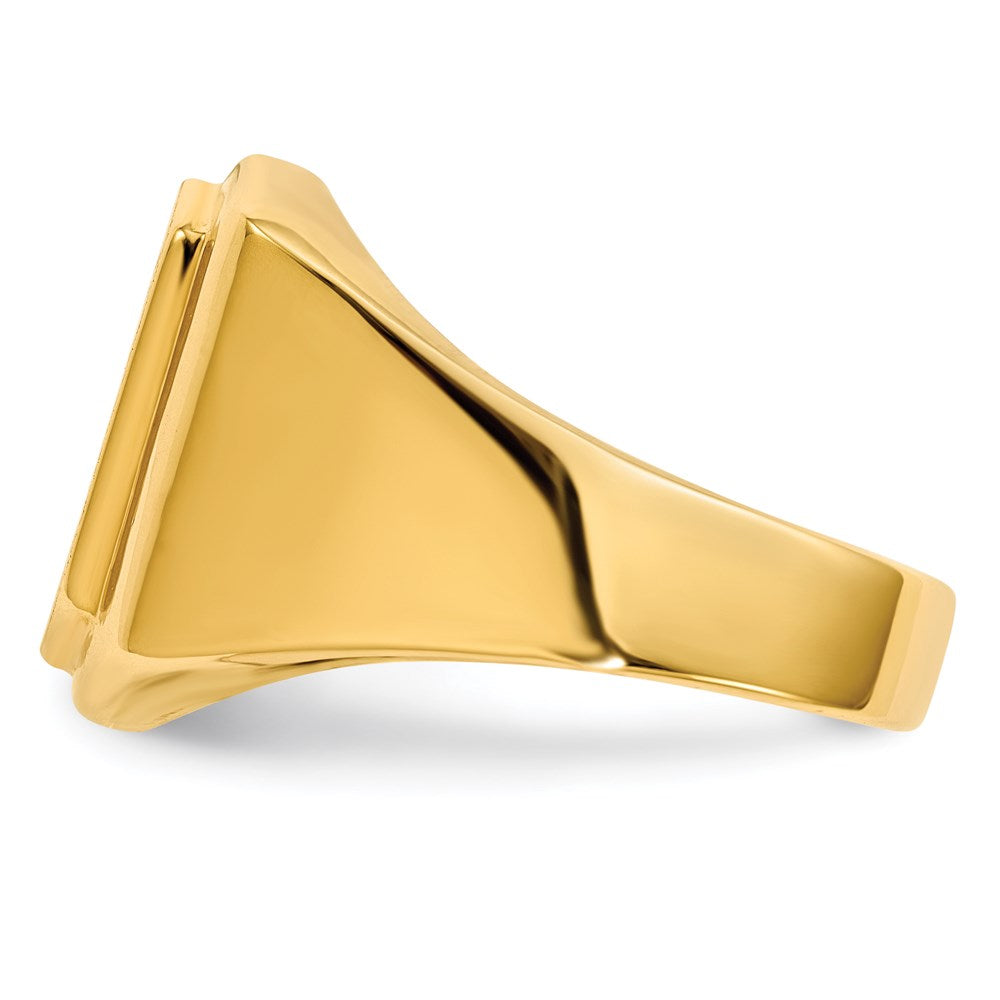 14K Yellow Gold Men's Signet Ring
